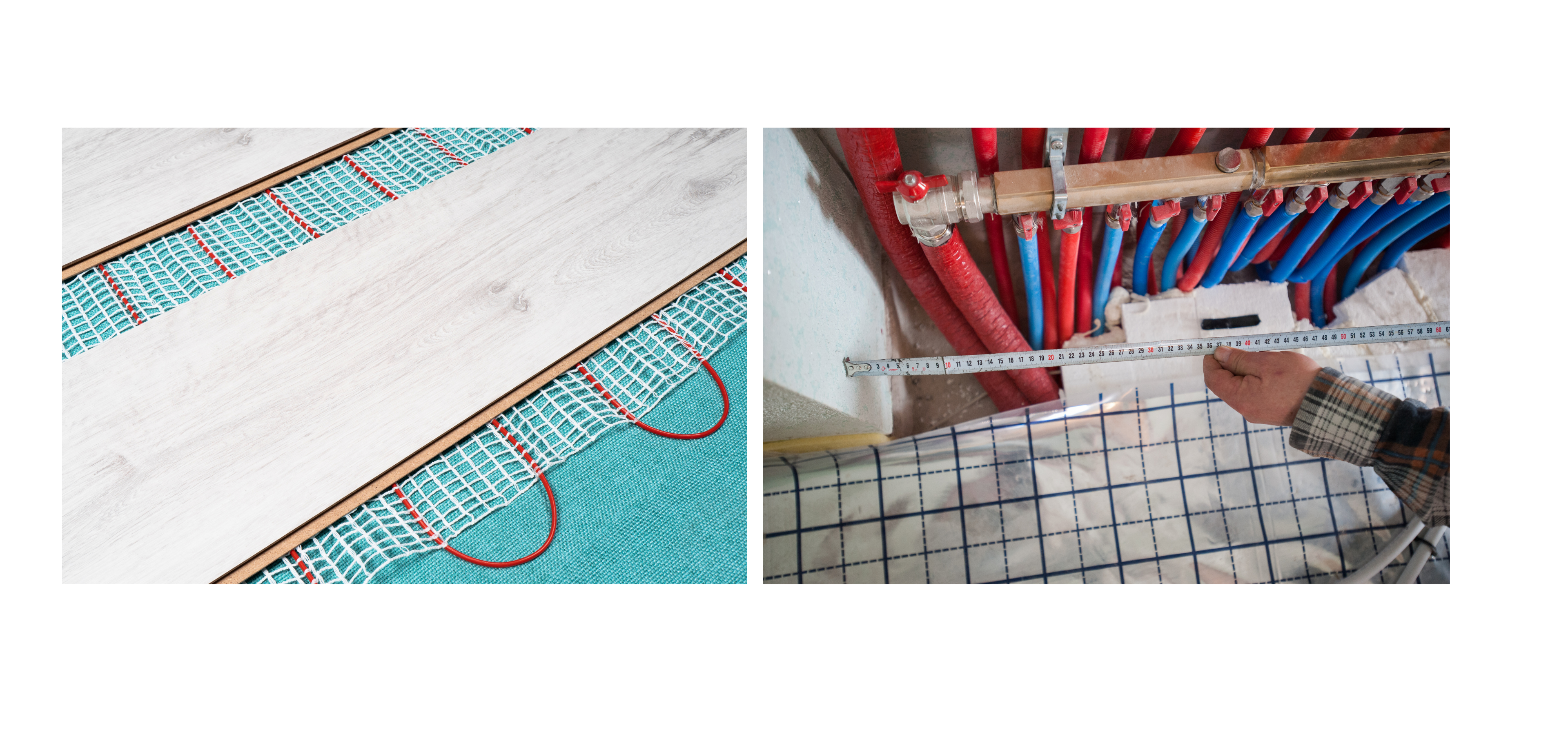 Heat pumps underfloor heating installation with floor pipes Heat pumps underfloor heating installation with floor pipes