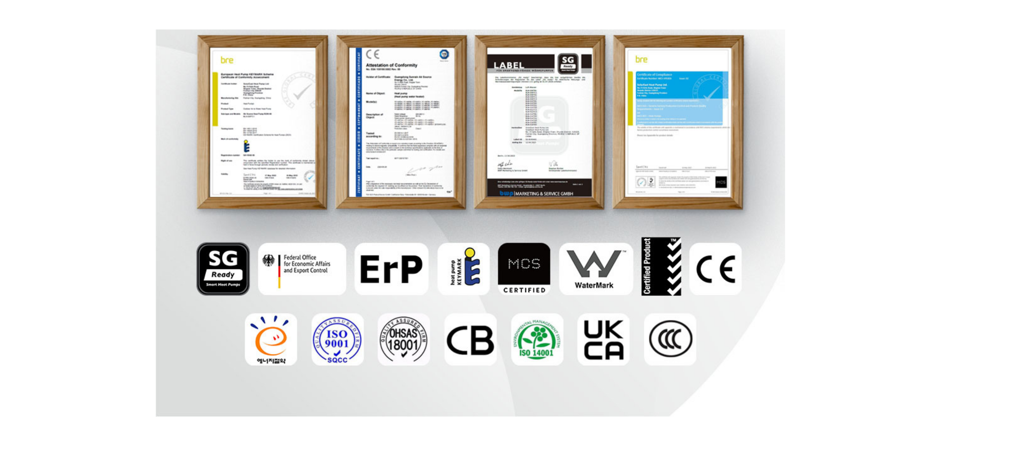 Certified heat pumps underfloor heating with CE ErP Keymark MCS Certified heat pumps underfloor heating with CE ErP Keymark MCS