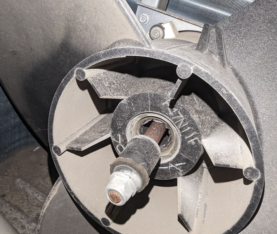 heat pump fan broken