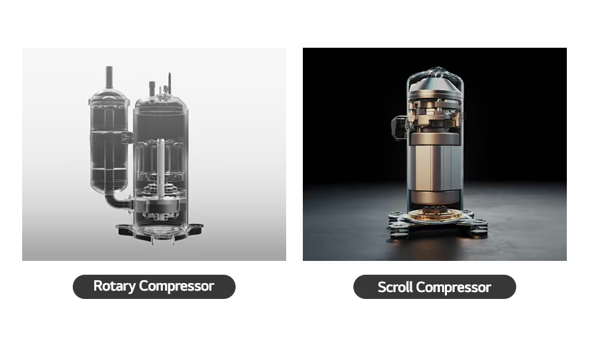 rotary and scroll compressor