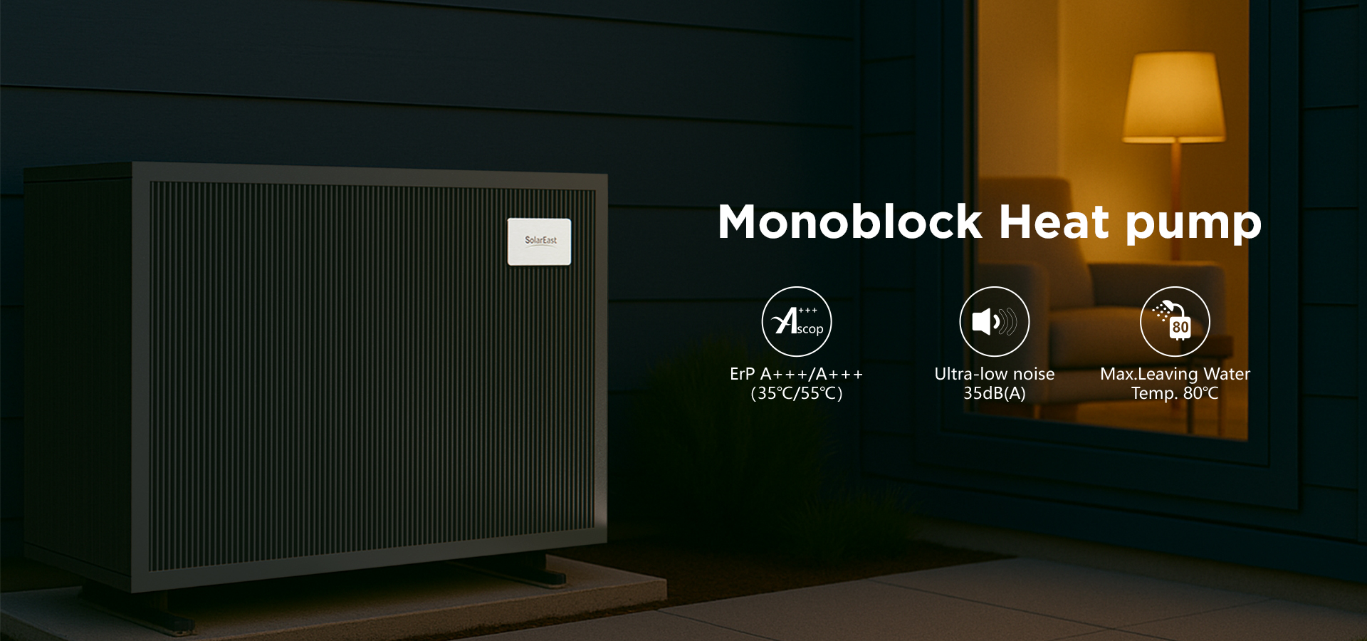 Monoblock heat pump