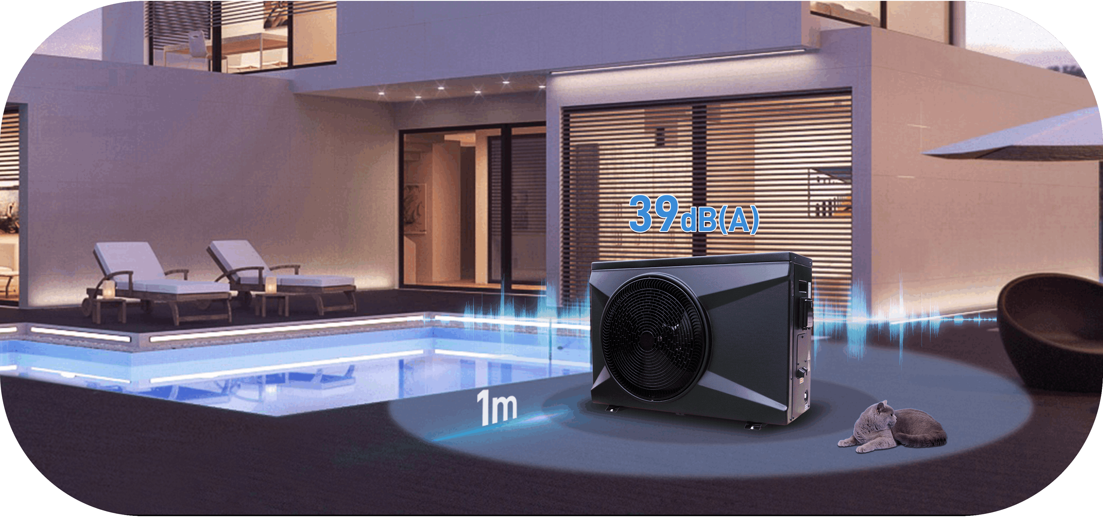 swimming pool heat pump x3