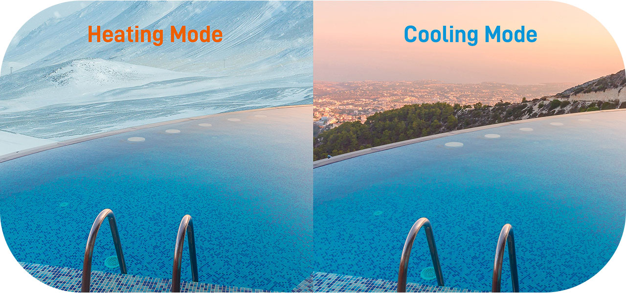 Swimming Pool Heat Pump heating and cooling function