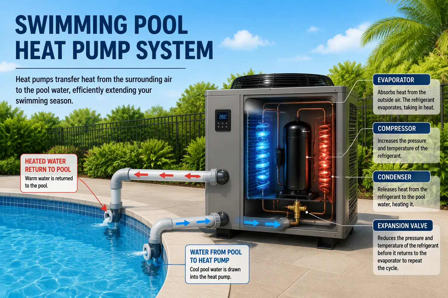 How Does A Swimming Pool Heat Pump Work?
